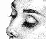 Stippling Drawing Audrey Hepburn Drawings Sketches Behance Detail Paper sketch template