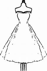 Coloring Gown Silhouette Hubpages Gowns Brautkleider Kleider sketch template