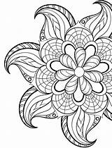 Coloring Pages Adult Printable Colouring Easy Sheets Simple Mandala Print Flower Books Abstract Choose Board sketch template