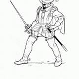 Coloring Guardsman Kingdom Spear Combatant Crusade Mongolian Warrior Knight Colorkid sketch template