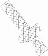 Minecraft Diamond Draw Sword Swords Step Steps Drawing sketch template