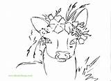 Sherpa Traceable Watercolor Deer Theartsherpa Floral Choose Board Crown sketch template