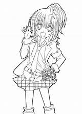 Emo Coloring Pages Anime Girl Printable Template Getdrawings sketch template