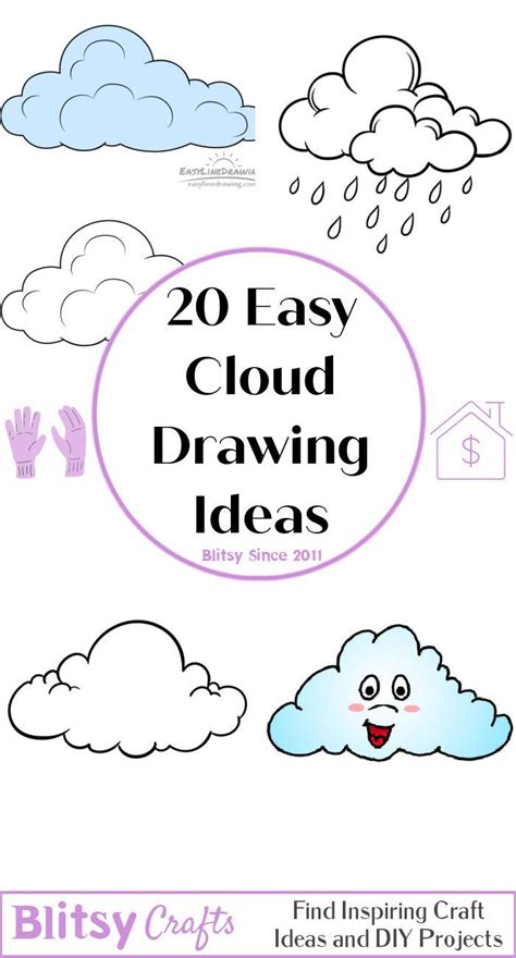 easy cloud drawing ideas   draw  cloud blitsy