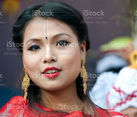 beautiful indigenous tribal woman imphal manipur northeast india stock