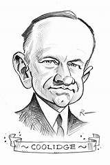 Coolidge Caricatures Calvin Presidential Caricature sketch template