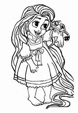 Coloring Tangled Rapunzel Pages Print Little Printable Color Kids Kid Disney Characters Online sketch template