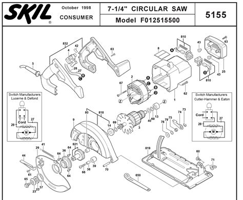 skil    circular   model schematic parts diagram toolbarncom