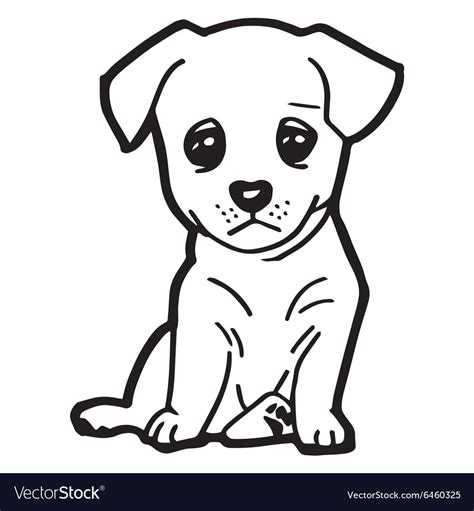cute dog coloring page royalty  vector image