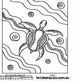 Aboriginal Indigenous Dot Turtle Dreamtime Culture Brisbanekids sketch template