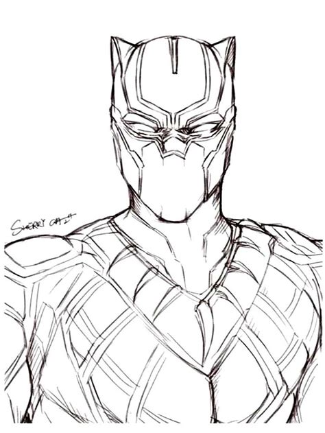 black panther printable coloring pages