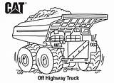Coloring Pages Cat Caterpillar Truck Off Highway sketch template