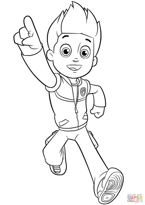 paw patrol ryder coloring page  printable coloring pages
