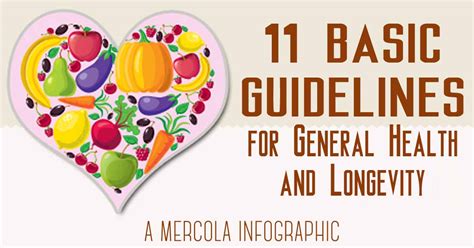 11 Basic Guidelines For General Health And Longevity Infographic