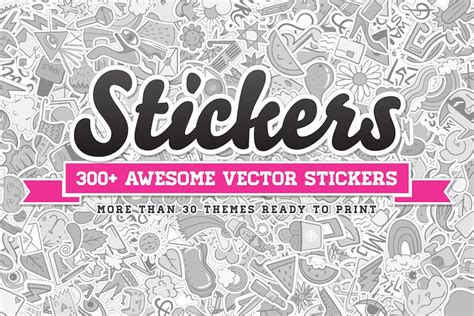 stickers vector set graphics envato elements