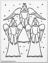Coloring Christmas Pages Nativity sketch template