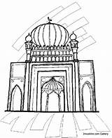 Moschea Religione Kaaba Mecca sketch template