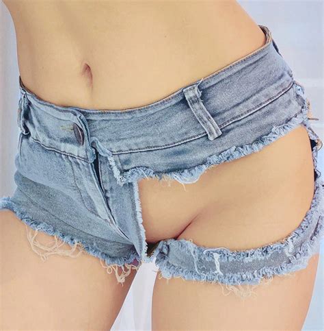 womens sexy  waist jeans  waist bar sexy denim jeans shorts hole hotwife adult