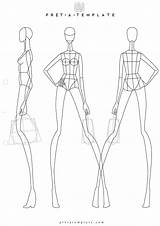 Fashion Drawing Woman Body Template Templates Figure Illustration Sketch Croquis Printable Line Face Sketchbook Poses Moda Figurines Simple Drawings Own sketch template