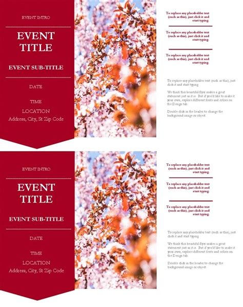 page flyer word template  word templates
