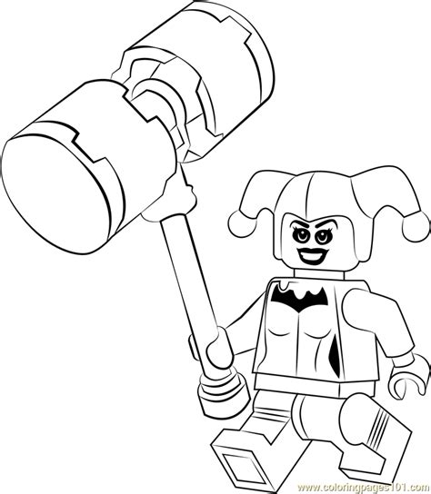 lego harley quinn coloring page  lego coloring pages