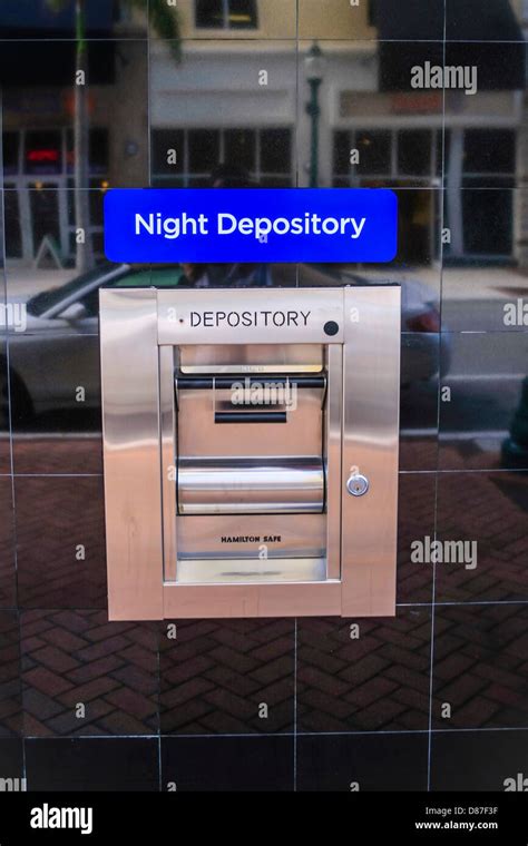 night depository bank  res stock photography  images alamy