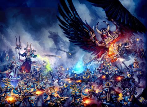 demon space wolves chaos space marines warhammer 40 000 magnus the