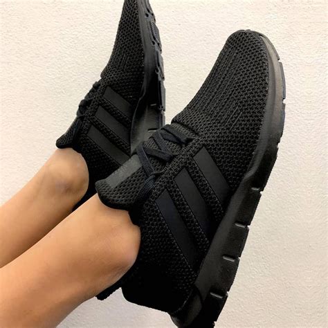 adidas originals swift run  black stylish  black sneakers   sneakers black