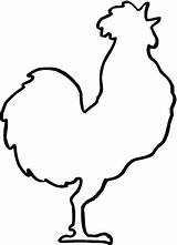 Outline Rooster Coloring Pages Color sketch template