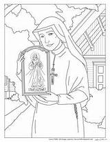 Mercy Faustina Catholic Kolorowanki Szkoła Katolicka Chaplet Kowalska Saints Artykuł sketch template