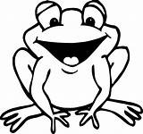 Coloring Frog Excited Wecoloringpage sketch template