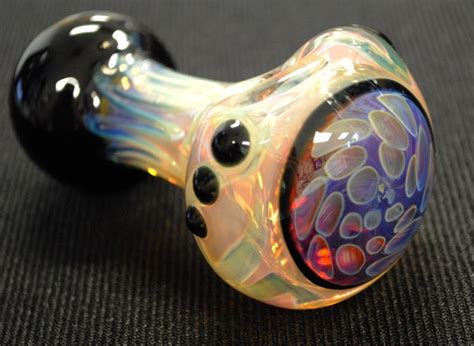 4 5 Long Thick Amber Honeycomb Hand Blown Glass Pipe