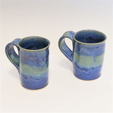 handmade pottery coffee mugs tea mugs ceramic coffee mugs ceramic mug blue coffee mug