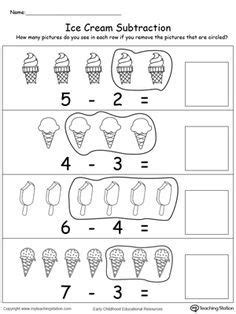 preschool printable worksheets kindergarten subtraction worksheets