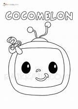 Cocomelon Logotipo Melon Coloringonly Raskrasil sketch template