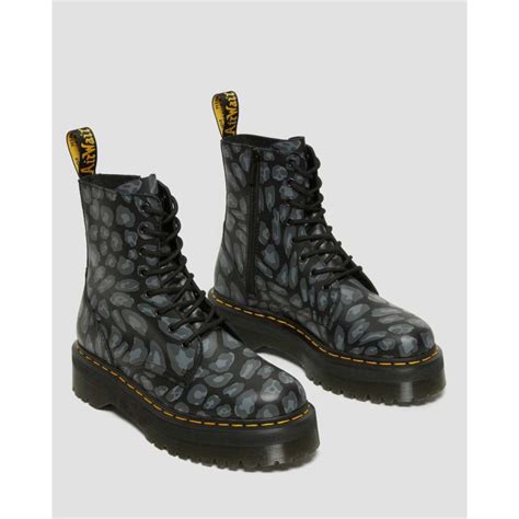 drmartens jadon black distorted leopard backhand platform boots