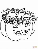 Wheat Coloring Wreath Pages Clipart Head Lantern Jack Cliparts Library Drawing sketch template
