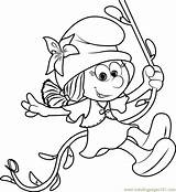 Coloring Smurfs Smurflily Coloringpages101 sketch template