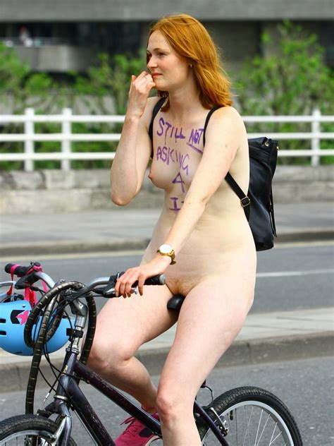 Not Asking For It Redhead London 2016 World Naked Bike