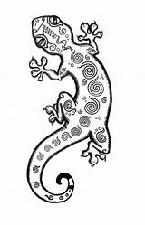 Gecko Gekko Lizard Zoeken Geco Reptiles Tribal Amphibians Tatuaggi Lucertola Findtattoodesign sketch template