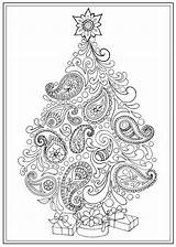 Coloring Christmas Pages Adult Mandala Tree Book Trees Dover Sheets Creative Colouring Haven Publications Mandalas Color Printable Books Choose Board sketch template