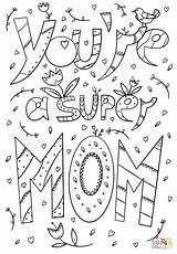 Coloring Mom Super Pages Doodle Printable Re Mother Color Card Cards Supercoloring Choose Board Drawing sketch template
