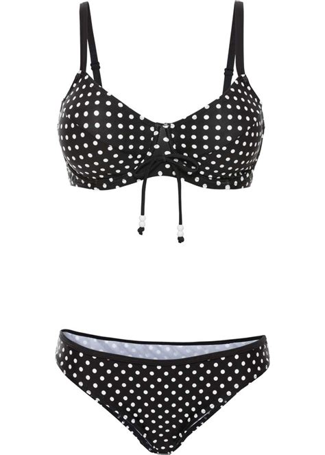 bikini minimizer  ferretto nero bianco bpc bonprix collection acquista  bonprixit