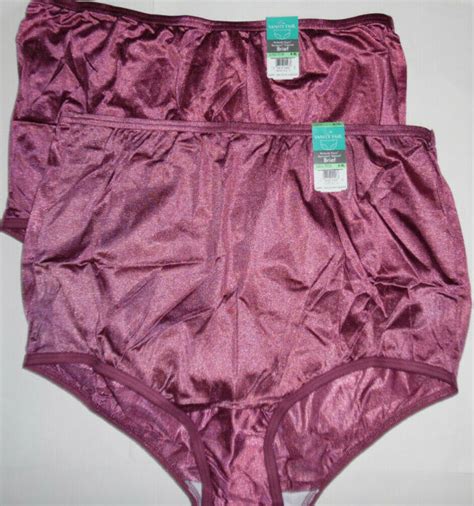 2 vanity fair brief panty set silky soft nylon 15712 pink sunset rose 8
