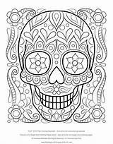Coloring Skull Pages Sugar Printable Skulls Adult Dia Muertos Adults Los Candy Dead Print Detailed Color Kids Popular Coloringhome Library sketch template