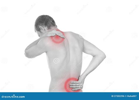 male torso pain    stock photo image  backache sickness