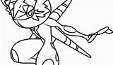 Greninja Pokemon Coloring Pages Ash Ausmalbilder Solgaleo Colorprint Divyajanani Tablet Template sketch template