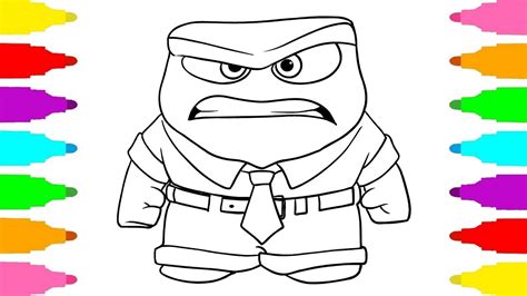 draw anger    coloring pages disney  pixar
