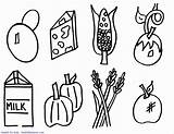 Food Coloring Pages Group Children sketch template