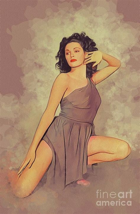 Yvonne De Carlo Vintage Actress Painting By Esoterica Art